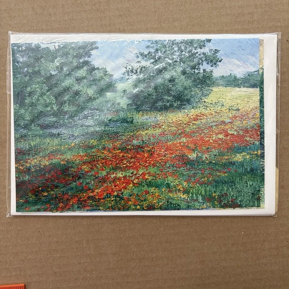 Vintage Clare Aaron Floral Frankly Notecards Set Of 3 W/Envelopes Art Prints
